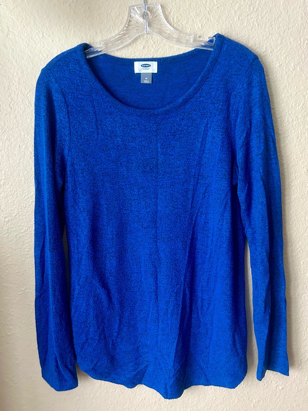 Old Navy Blue Scoop Neck Long Sleeve Top